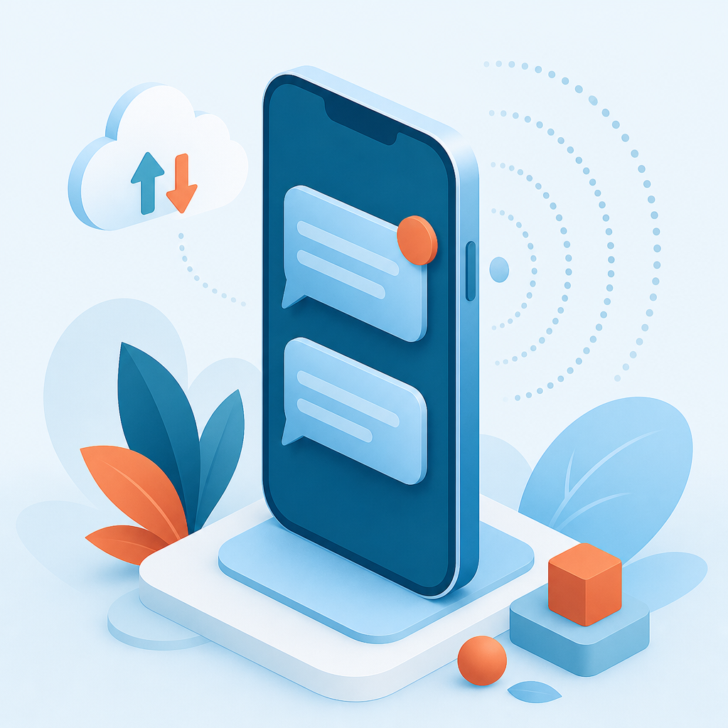 SMS alert service illustration